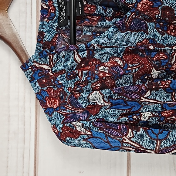 Rachel Zoe Floral Boho Sheer Peasant Blouse - Size Small - Picture 7 of 14